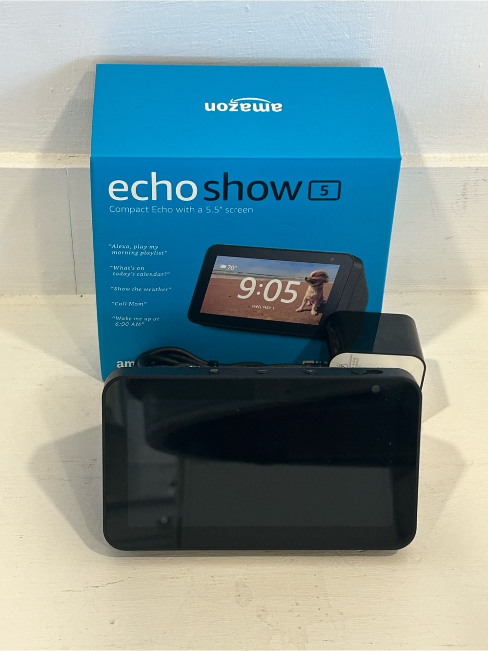 Amazon Echo Show 5 1st Gen H23K37 Alexa Smart Display Black Tested Working
